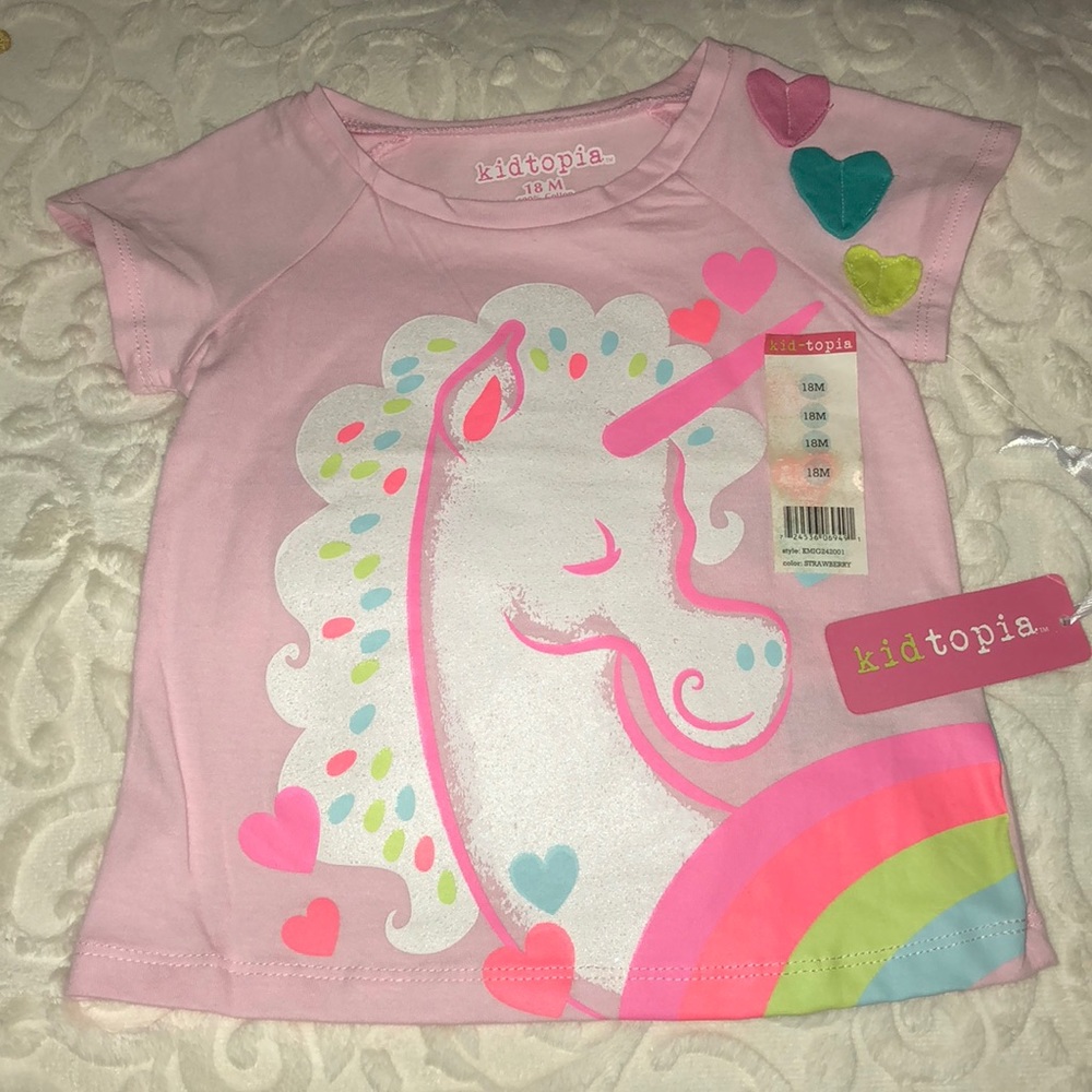 Kidtopia Unicorn Patch T Shirt 18M